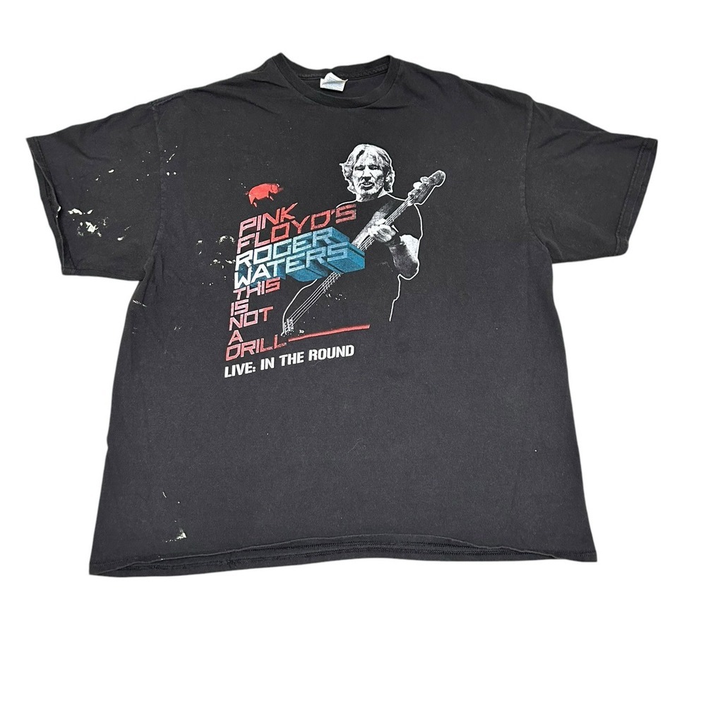 Pink Floyd Roger Waters This‎ Is Not A Drill T FITS XL Band Merch Paint Splatte